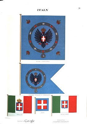 Pavilhões da Itália, segundo o Flags of maritime nations (1914).