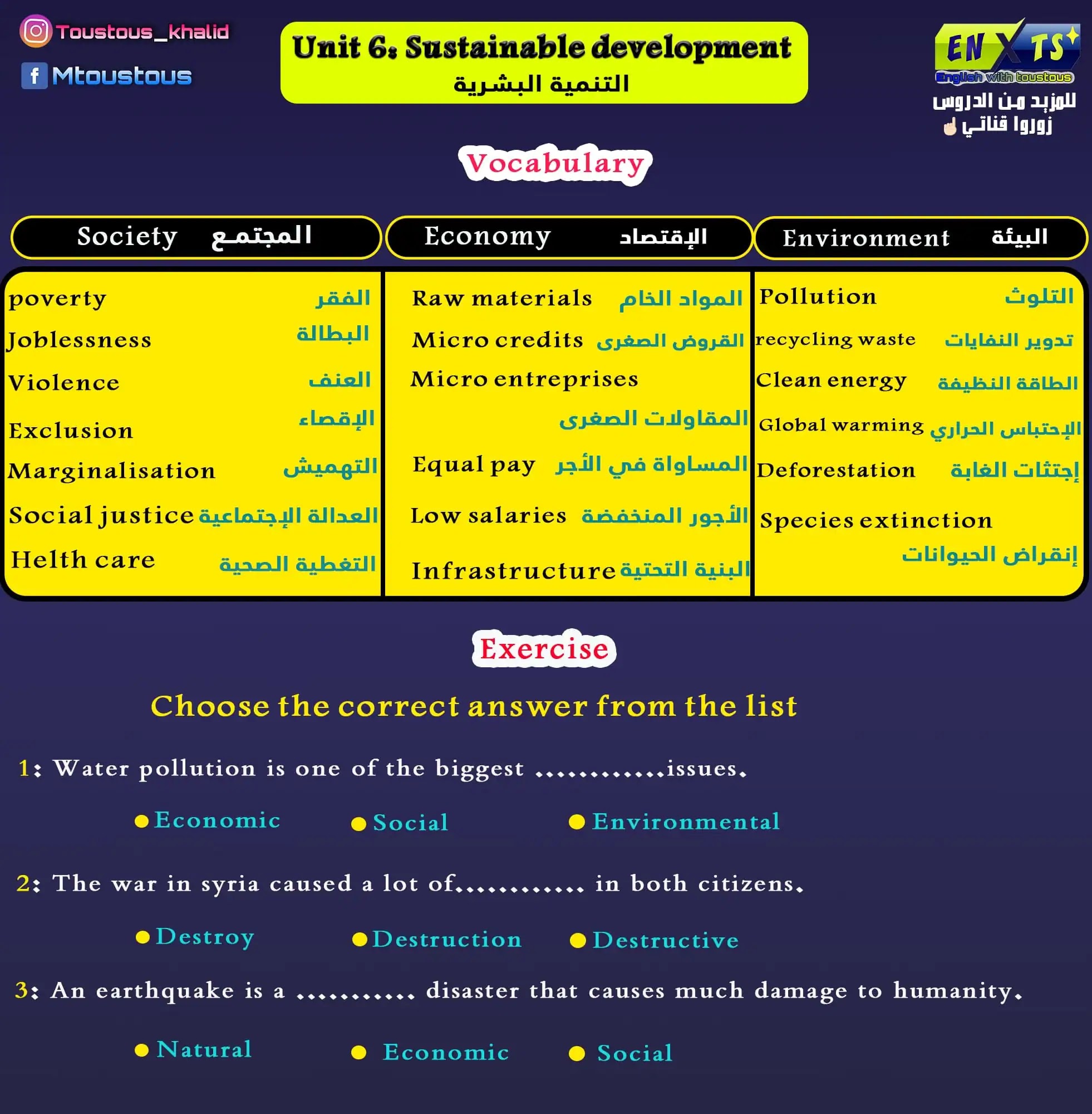 unit 6: sustainable development