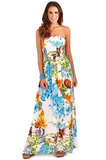 Strapless maxi dress