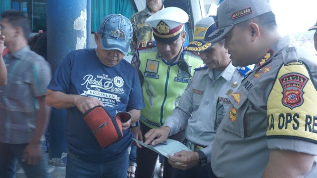 Kapolres Banjar : "Ram Cek Ditujukan Sejak Dini Agar Kendaraan Benar - Benar Kondisi Baik"