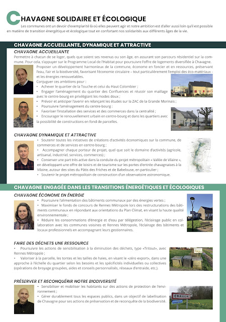 Elections municipales 2020 - Chavagne ensemble - Programme - page 2