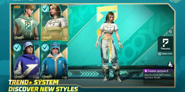 Free Fire Trend+ System,Potential-How To Get Bundles Rewards From Trend+ System