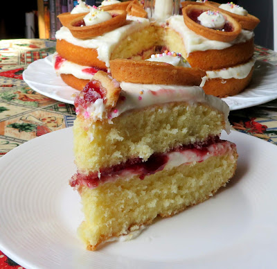 Raspberry Jam Tart Birthday Cake