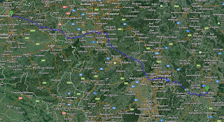 Near Antwerp to Wurzburg (323 miles).