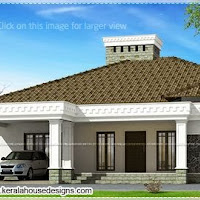 Big single storied house exterior