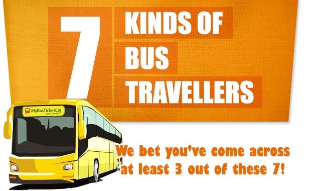 Image: 7 Kinds of Bus Travelers #infographic