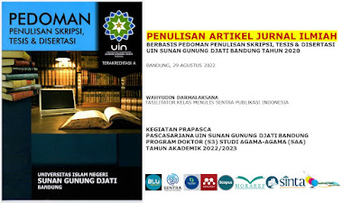 Artikel Jurnal Ilmiah Prapasca Program Doktor Studi Agama-Agama Pascasarjana UIN Sunan Gunung Djati Bandung Tahun 2022