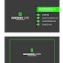 Grey and Green business card PSD editable Files