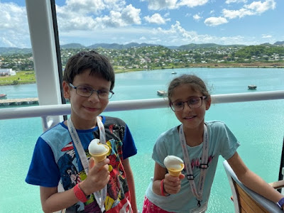 Eating icecream aboard the Disney Fantasy