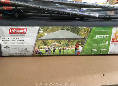 Coleman Instant Eaved Shelter: great for picnics, camping, tailgating, or just for the backyard