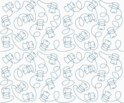'Spools of Threads' digital pattern by Anne Bright
