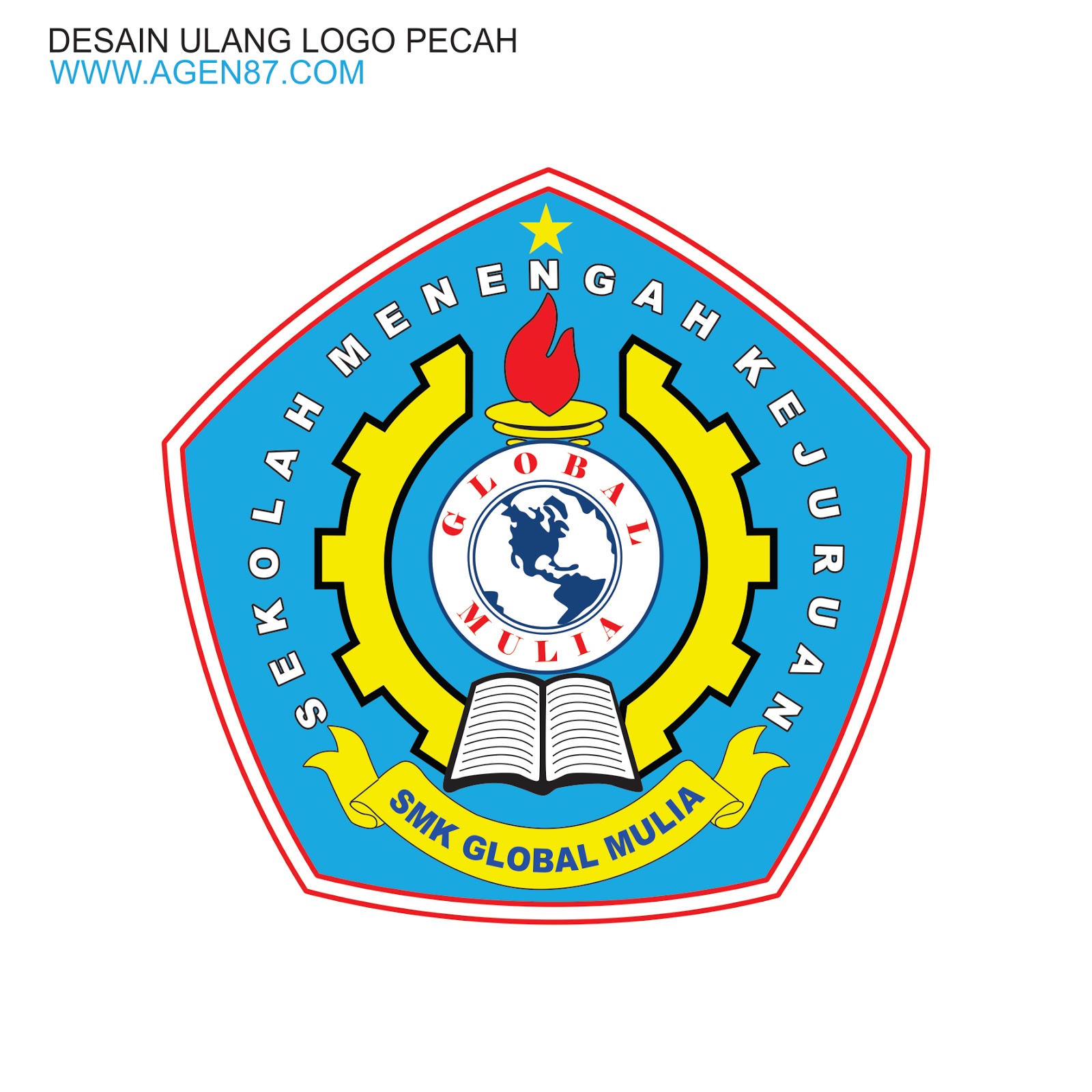 Logo SMK Global Mulia Cikarang Vektor Agen87