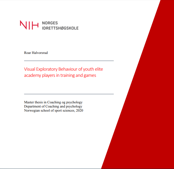 Visual Exploratory Behaviour of youth elite academy players in training and games