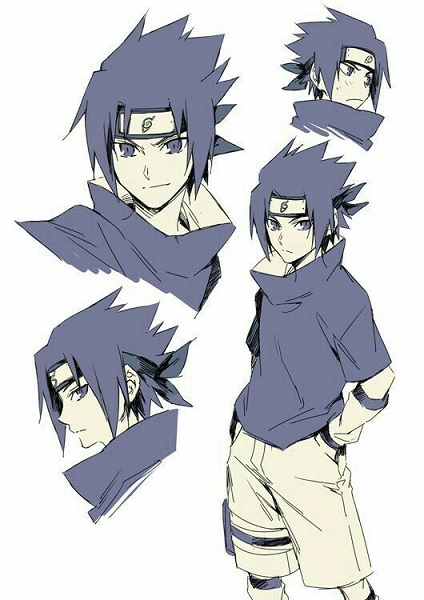 Como Dibujar a Sasuke del Anime Naruto [ Paso a Paso ]