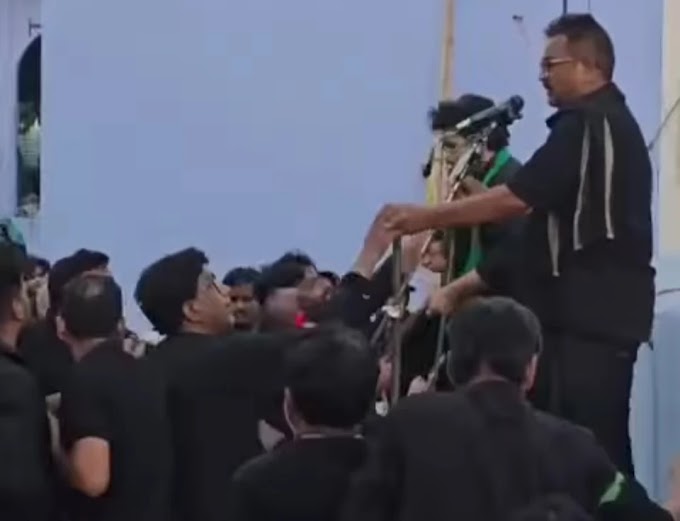 JAUNPUR NEWS : डोनाल्ड ट्रंप का समर्थन करने वाले भाजपा नेता को शिया समुदाय ने मंच से खींचा
