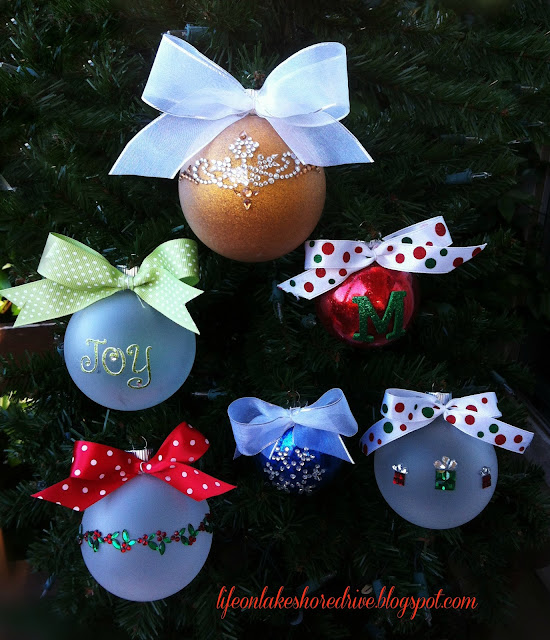 DIY Christmas ornament tutorial diy Christmas ornaments, scrapbooking appliques   Life on Lakeshore Drive