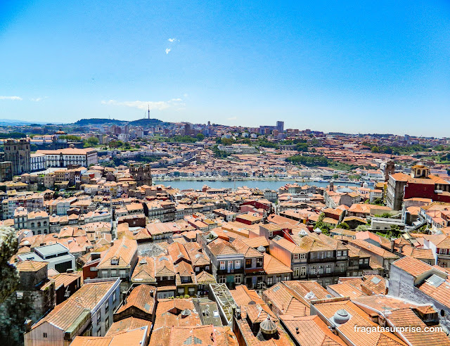 Porto e Vila Nova de Gaia vistos da Torre dos Clérigos