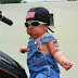 Funny Baby On Motorcycle Wallpaper