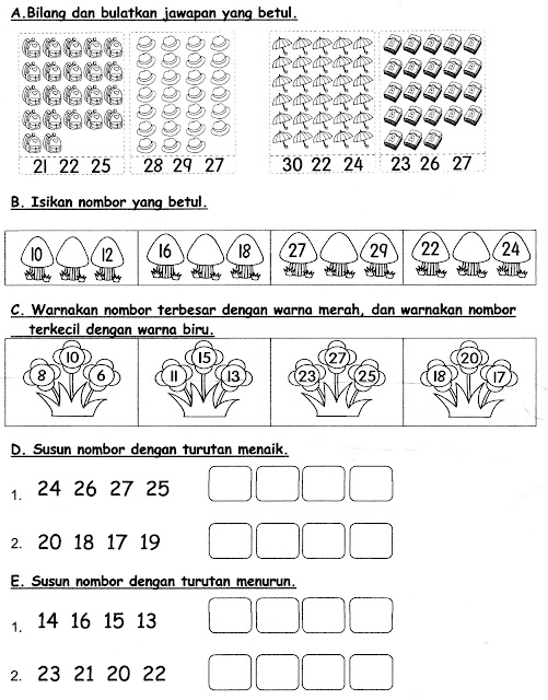 Bersuka ria di Prasekolah : LATIHAN MATEMATIK