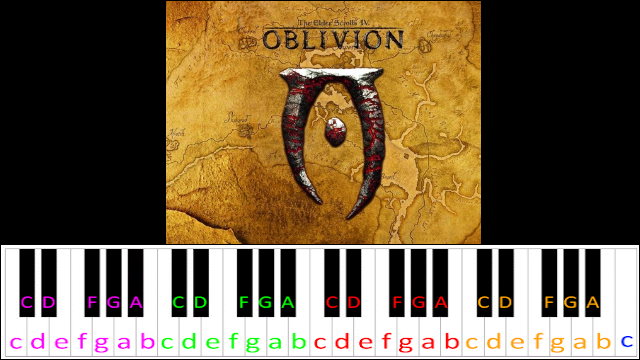 Harvest Dawn (The Elder Scrolls IV - Oblivion) Piano / Keyboard Easy Letter Notes for Beginners