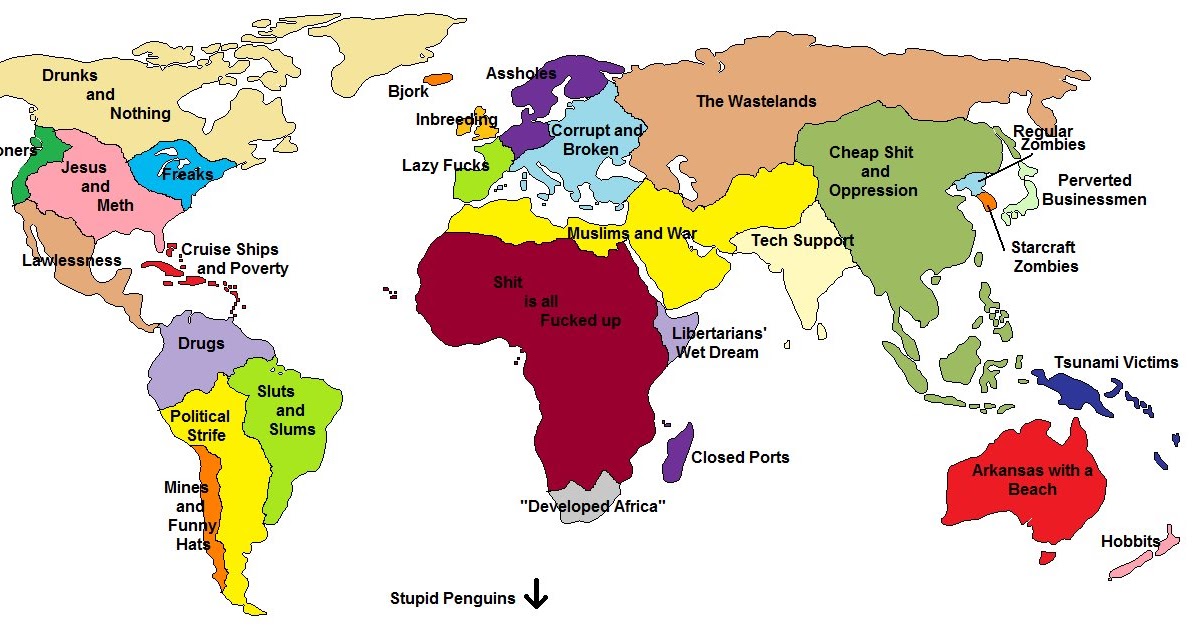Landkartenblog Eine Weltkarte  der Vorurteile