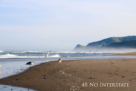 48 No Interstate back roads cross country coast-to-coast road trip Lincoln City, Oregon beach Pacific Northwest