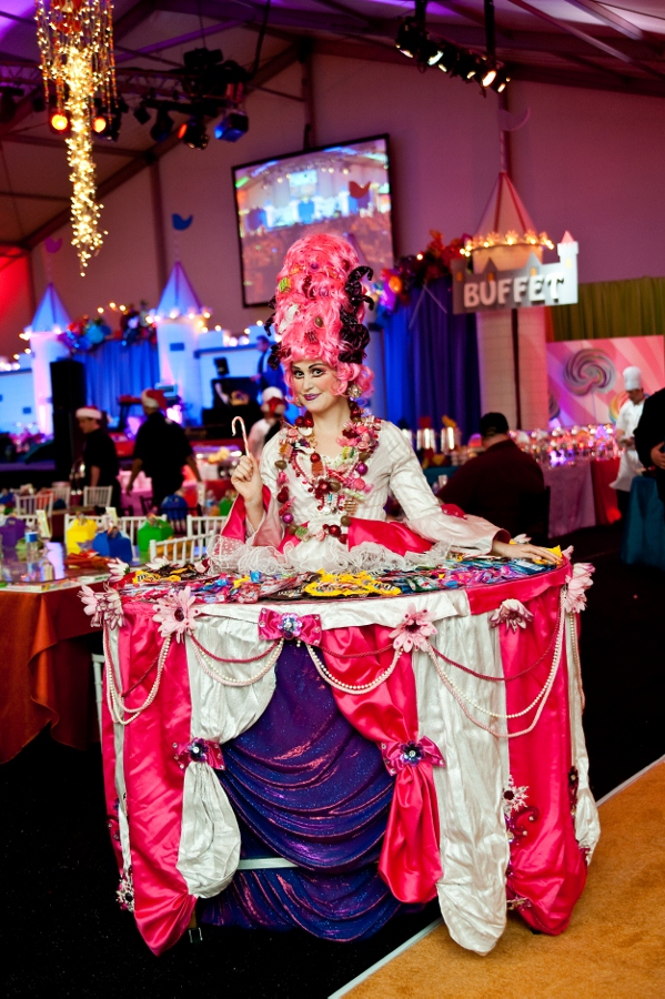 We also had a strolling table that was filled with candy for guests that