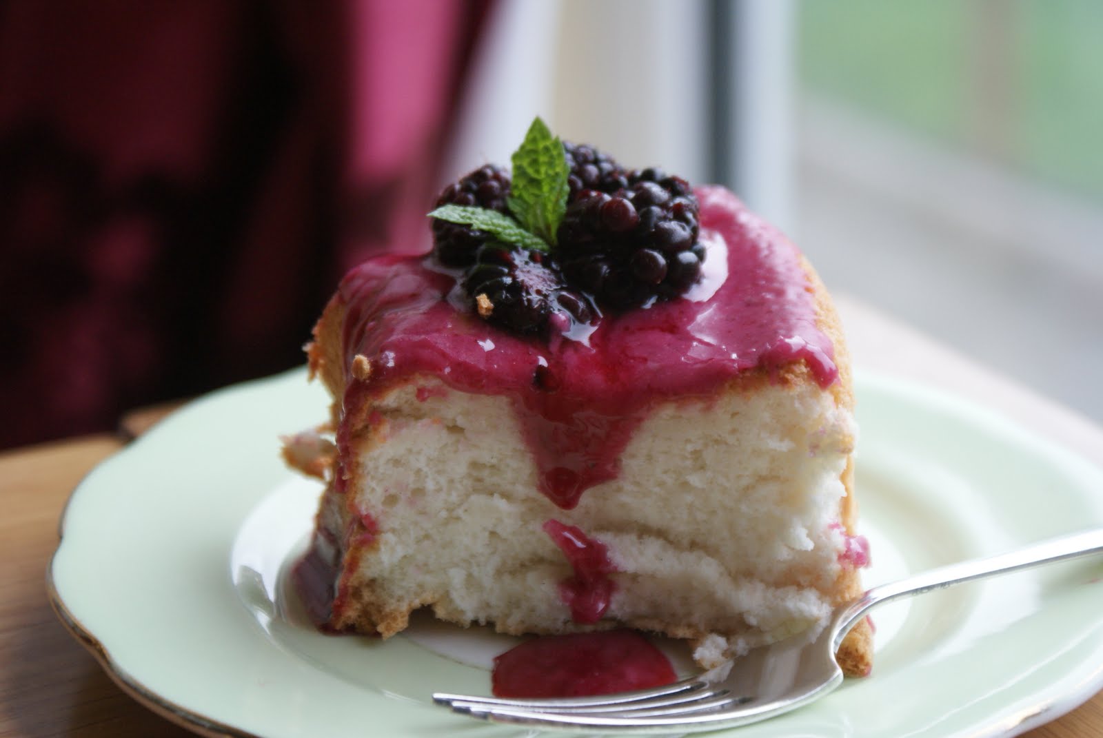 Blackberry Glazed Angel Food Cake | Baking, Recipes and ...