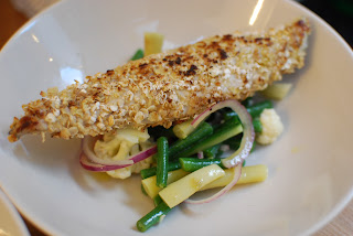 Oat Crusted Mackerel with Piccalilli Salad