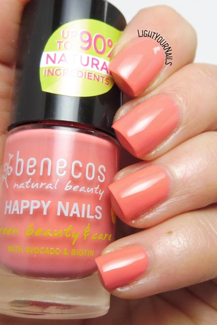 Smalto color pesca Benecos Peach Sorbet peach colored nail polish #nails #unghie #lightyournails #benecos