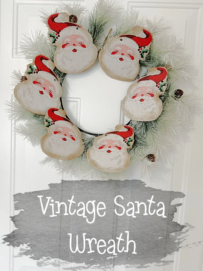 Santa wreath with overlay