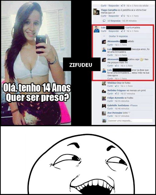 Comentou a foto e a namorada viu