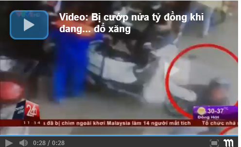 Video: Bị cướp nửa tỷ đồng khi đang... đổ xăng