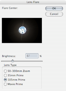 Creating A Lens Flare With The Wordpress Logo