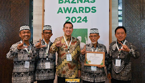Bupati Dendi Dan Baznas Pesawaran Dianugerahi Baznas Award 2024