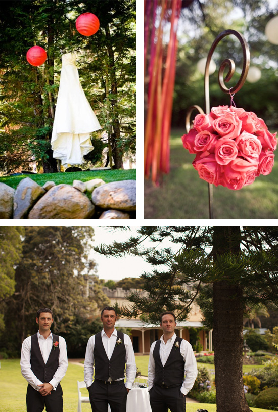 Photo Credits Grey and Pink Wedding Photo booth prop Streamers 