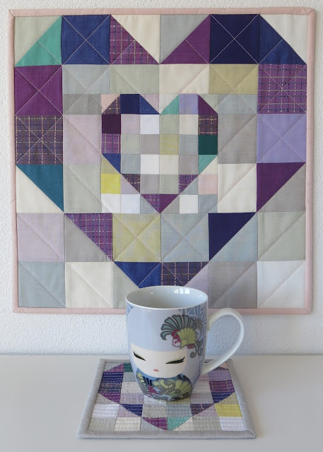 Luna Lovequilts - Heart mini quilts - Pattern by Jayne at Twiggy and Opal