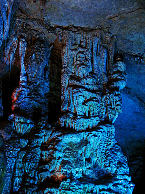 carved stalagmites and stalactites