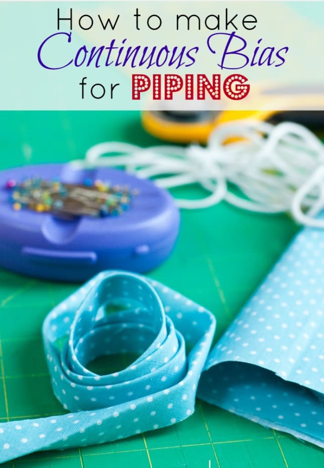 How to Sew Bias Binding for Piping