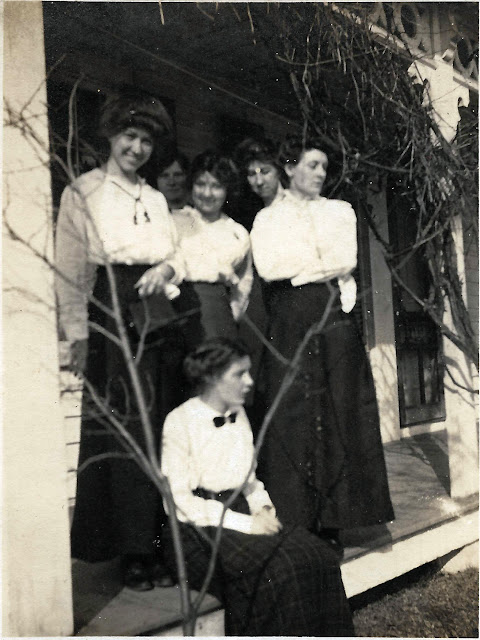 Florence Smith, 2nd from left, abt 1919, Housatonic, MA