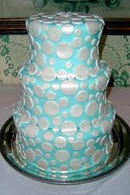 aqua wedding cake