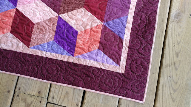 Tumbling Blocks quilt kit on Craftsy