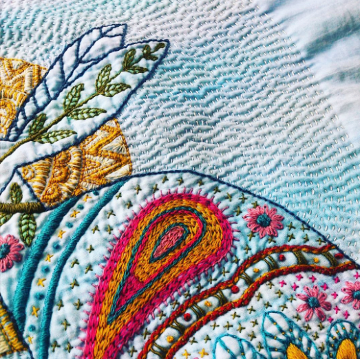 Embroidered Hare by Quilt Routes