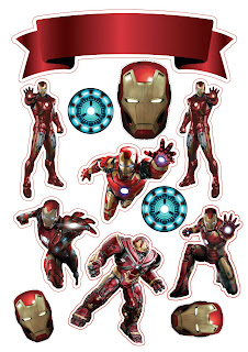 Iron Man Free Printable Cake Toppers.