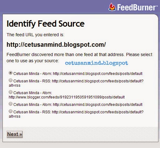  Daftar Feedburner Untuk Kesan Auto Copy Paste