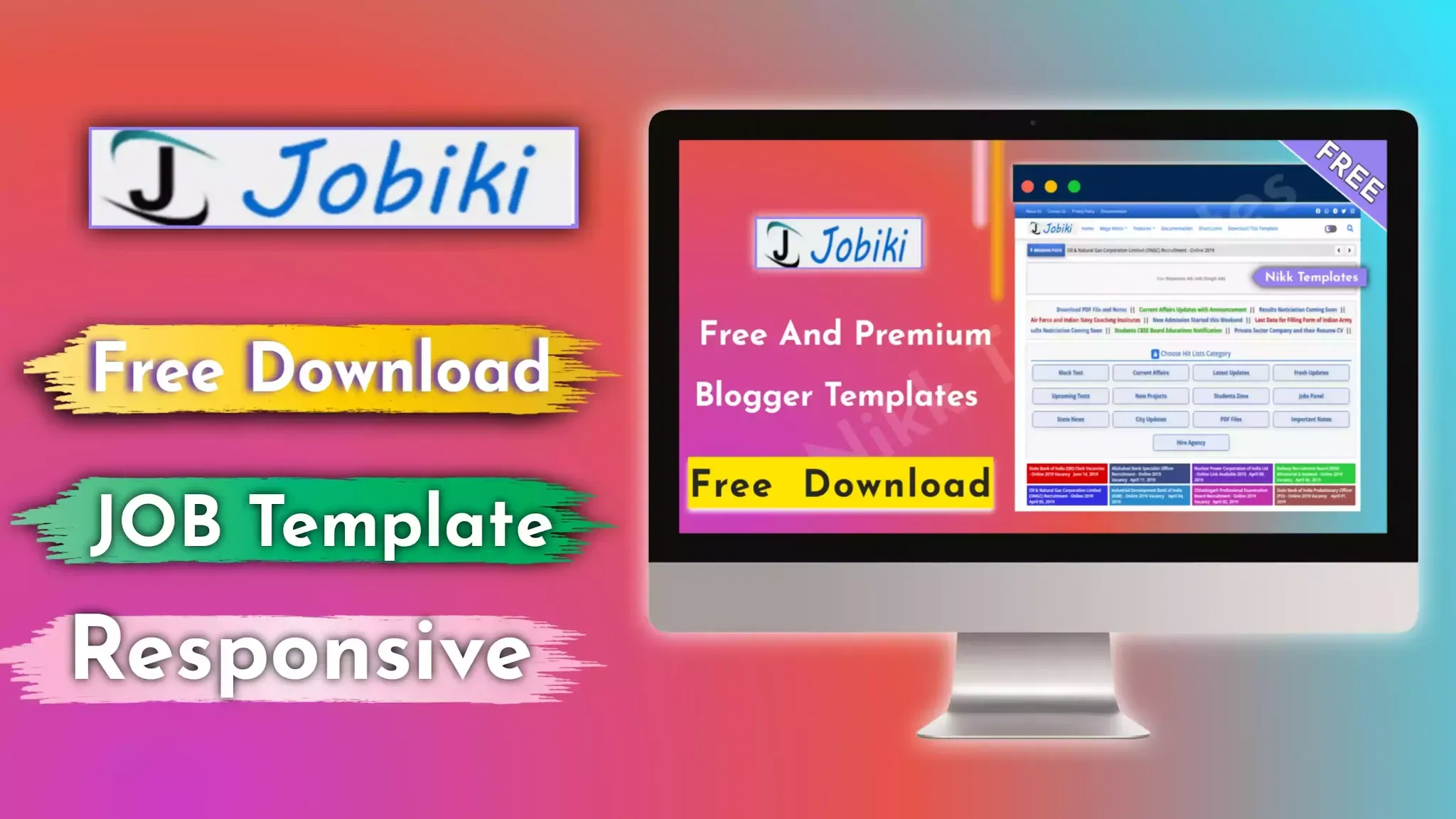 Jobiki Job Blogger Template-{ Free Download }