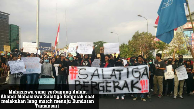 Aliansi Mahasiswa Salatiga Bergerak Gelar Aksi Damai, Ratusan Polisi Berjaga