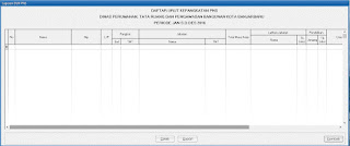 Tampilan Laporan DUK PNS - Aplikasi PKL Daftar Urutan Kepangkatan Berbasis Delphi