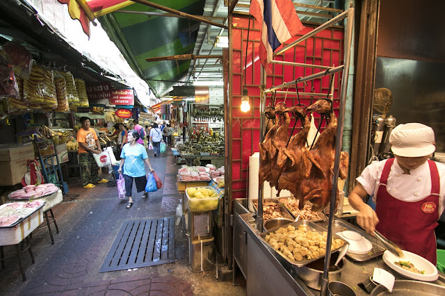 Mercato alimentare-Chinatown-Bangkok