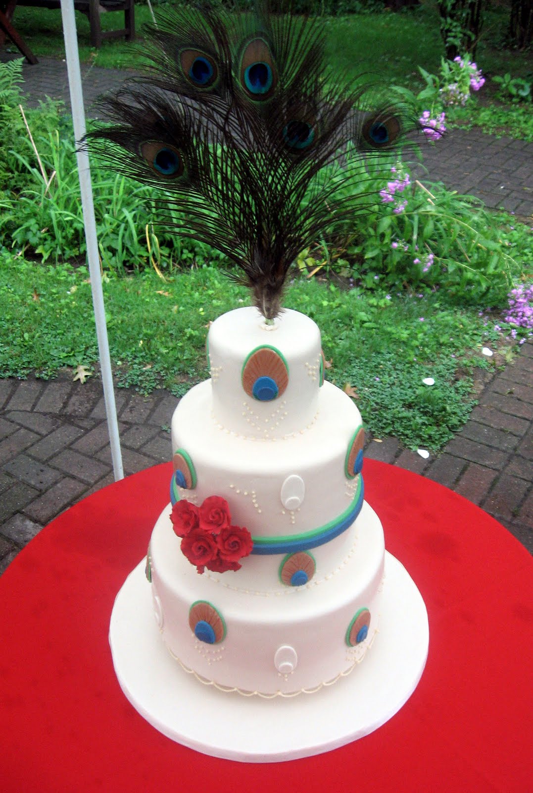 Peacock Wedding Cake With